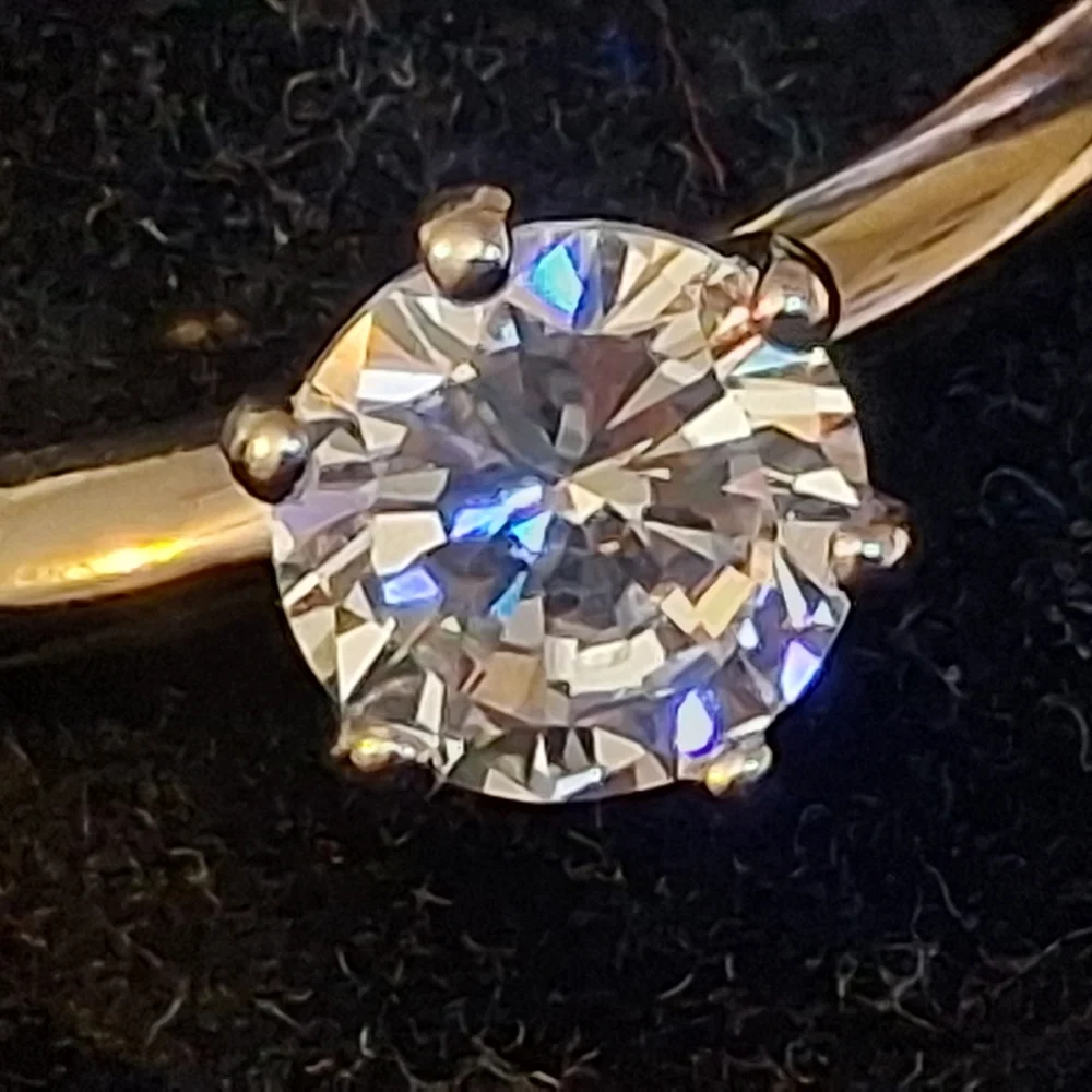 Sterling Silver CZ Solitaire Ring Size 11